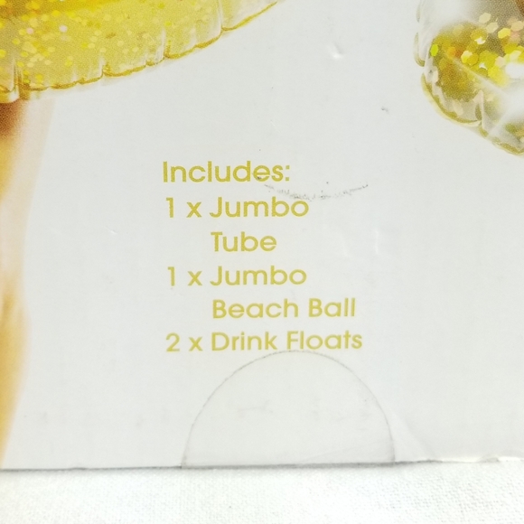 Pool Candy Gold Glitter Inflatable Pool Party 4 Pack Set - Picture 3 of 3